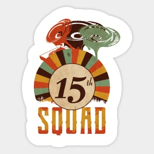 15th anniversary music squad, birthday gift vintage Sticker